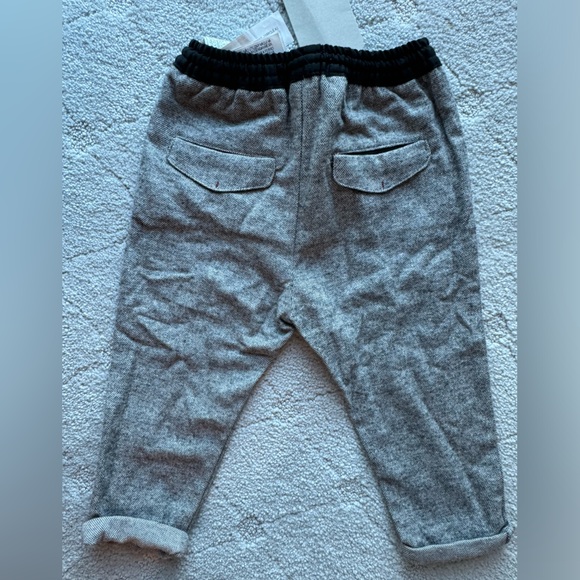 NWT Zara baby houndstooth pants for fall elastic waist and wood buttons 18-24 - Picture 7 of 9